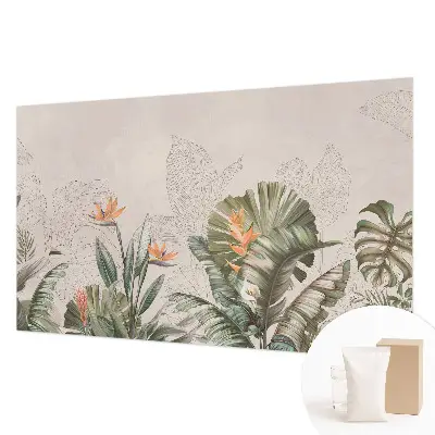 Papier peint photographique sur tissu non tissé fleurs tropicales