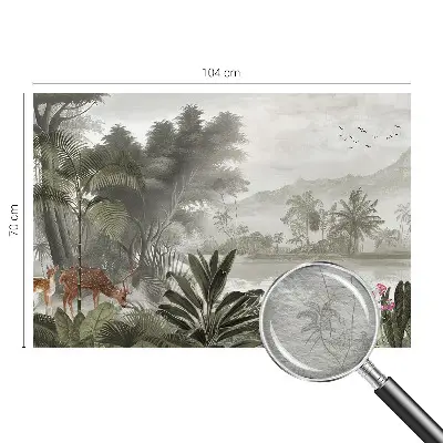 Papier peint intissé oasis tropicale