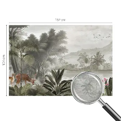 Papier peint intissé oasis tropicale