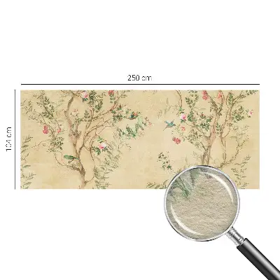 Papier peint photographique sur tissu non tissé accents floraux