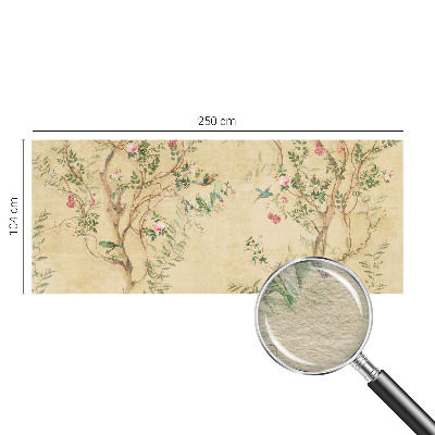 Papier peint panoramique haut de gamme avec des accents floraux