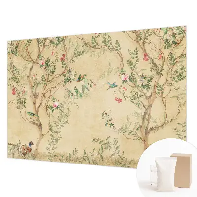 Papier peint photographique sur tissu non tissé accents floraux
