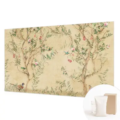 Papier peint photographique sur tissu non tissé accents floraux