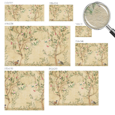 Papier peint panoramique haut de gamme avec des accents floraux