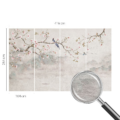 Papier peint panoramique facile à poser avec un motif de paysage oriental