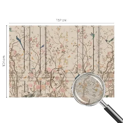 Papier peint photo grand format pour le mur Oiseaux et fleurs