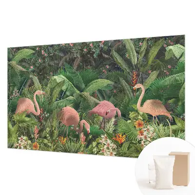 Papier peint photo imprimé sur tissu non tissé flamants roses