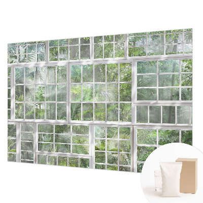 Papier peint photo intissé avec un décor de forêt verte