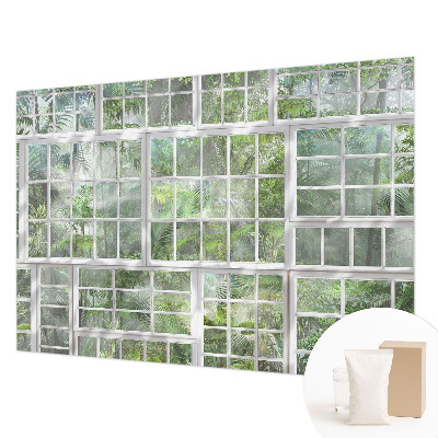 Papier peint photo intissé avec un décor de forêt verte