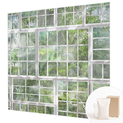 Papier peint photo intissé avec un décor de forêt verte