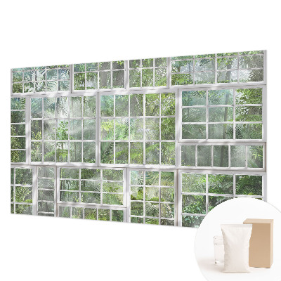 Papier peint photo intissé avec un décor de forêt verte