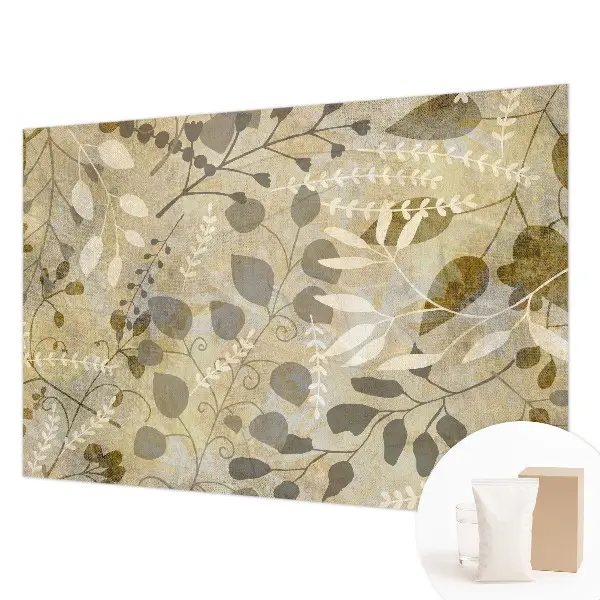 Papier peint photographique sur tissu non tissé feuilles de rameaux
