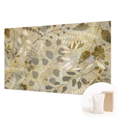 Papier peint photo avec motif de feuilles et de brindilles