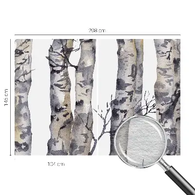 Papier peint intissé imprimé forêt de trembles