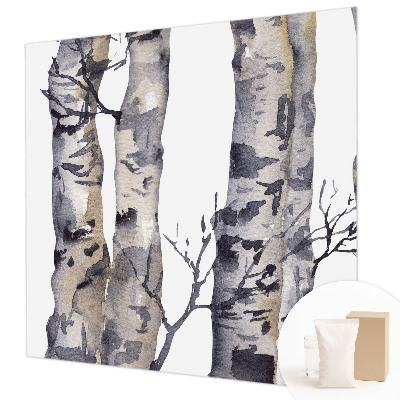 Tapisserie murale avec motif de forêt de trembles