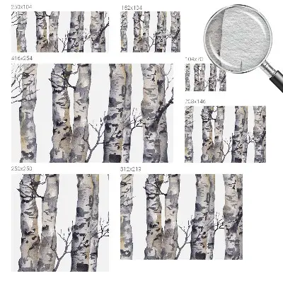 Papier peint intissé imprimé forêt de trembles