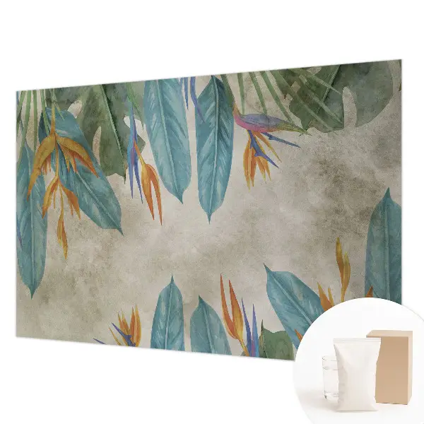 Papier peint intissé fleurs tropicales