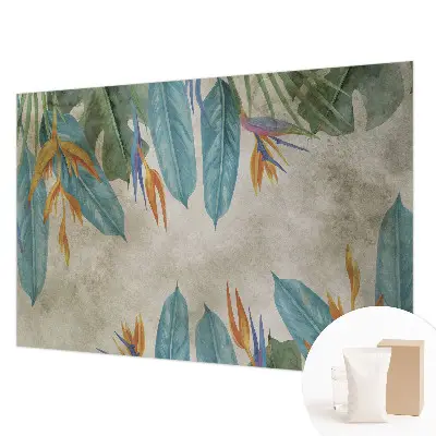 Papier peint intissé fleurs tropicales