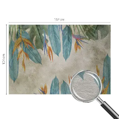 Papier peint intissé fleurs tropicales
