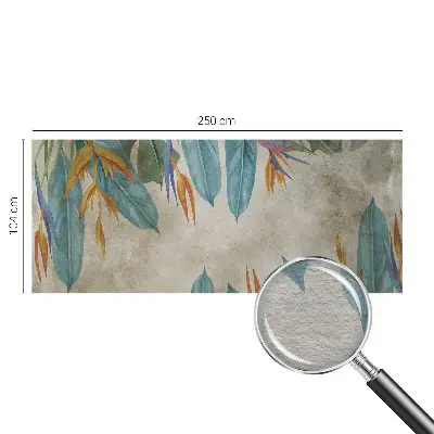 Papier peint intissé fleurs tropicales