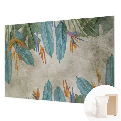 Papier peint intissé fleurs tropicales