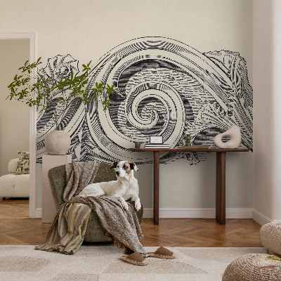 Poster mural panoramique avec motif végétal