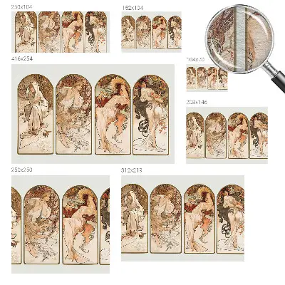 Papier peint photographique sur tissu non tissé pores des femmes
