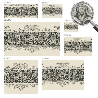 Tapisserie panoramique avec des motifs mythologiques