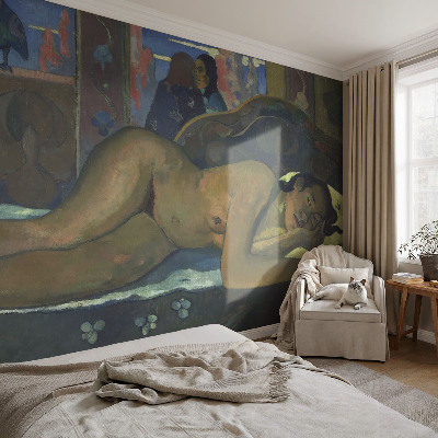 Papier peint panoramique intissé moderne avec un motif exotique adapté à une chambre