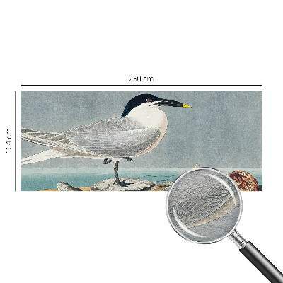 Papier peint panoramique tendance avec un motif élégant d'ornithologie