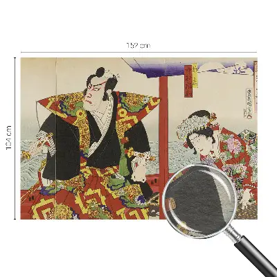 Papier peint panoramique chambre avec un motif de théâtre japonais