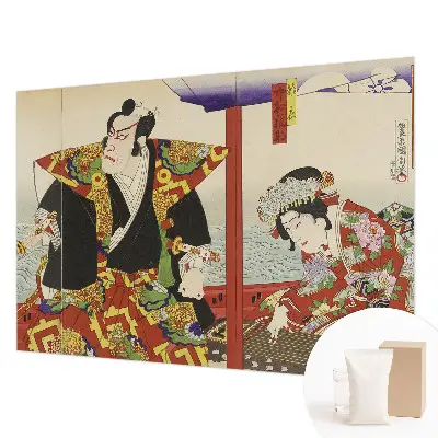 Papier peint panoramique chambre avec un motif de théâtre japonais
