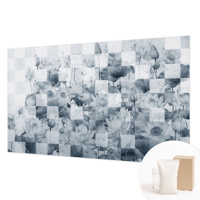 Papier peint panoramique enfant avec motif de fleurs de lotus