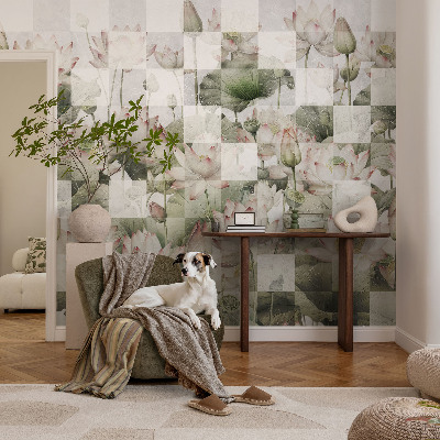 Papier peint panoramique moderne Lotosové vzory