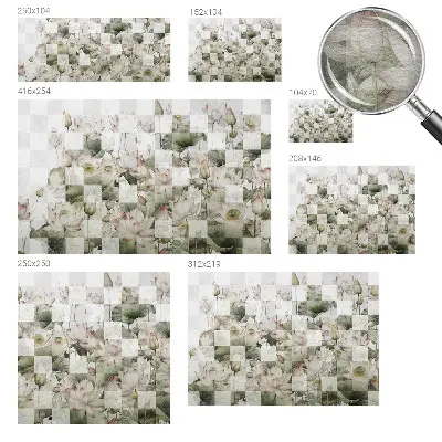 Papier peint photographique sur tissu non tissé Motifs de lotus