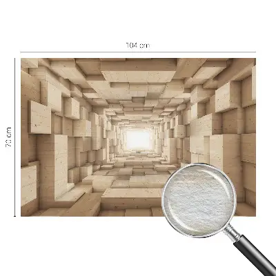 Papier peint panoramique de haute qualité avec un motif de tunnel en bois