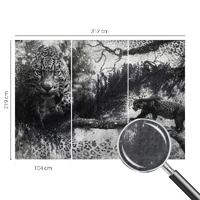 Papier peint panoramique haut de gamme Abstraktné leopardy