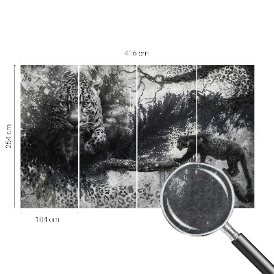 Papier peint panoramique haut de gamme Abstraktné leopardy
