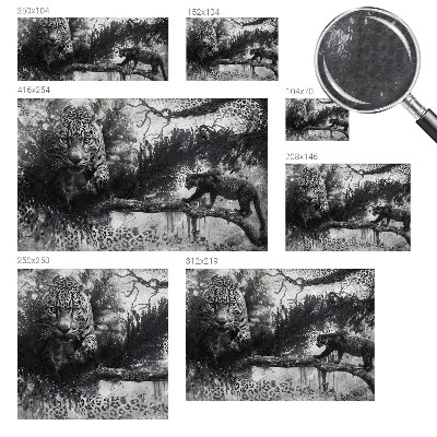 Papier peint panoramique haut de gamme Abstraktné leopardy