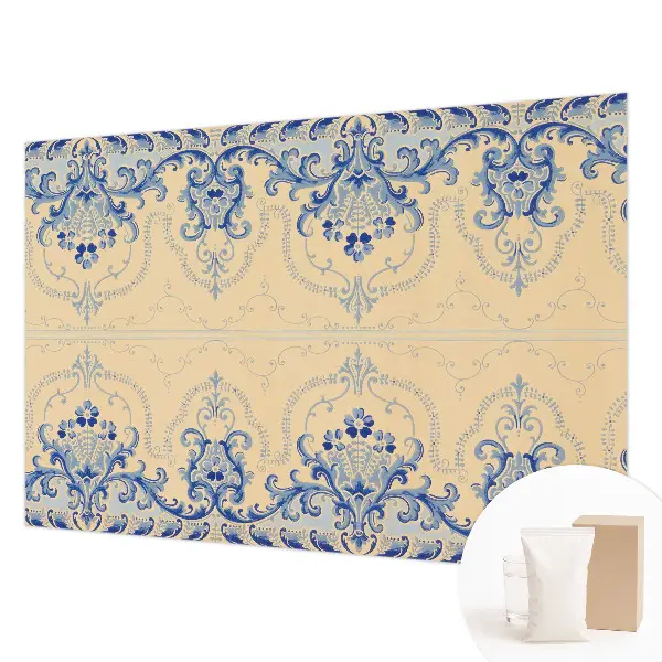 Papier peint photo sur tissu non tissé ornements bleus