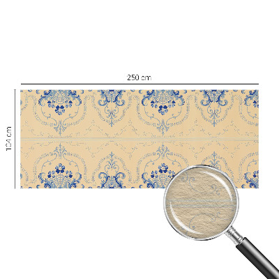 Papier peint panoramique facile à poser avec des décorations bleues