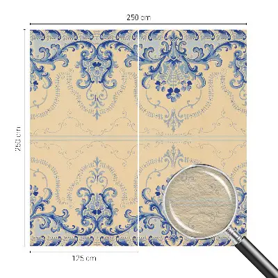 Papier peint photo sur tissu non tissé ornements bleus