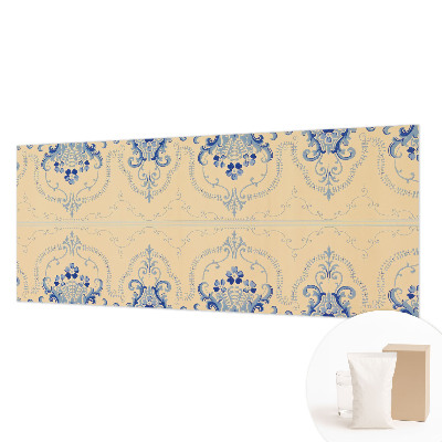 Papier peint panoramique facile à poser avec des décorations bleues
