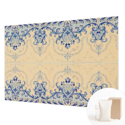Papier peint photo sur tissu non tissé ornements bleus