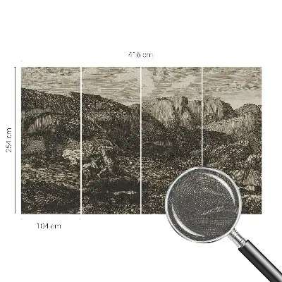 Papier peint photographique intissé voyage en montagne