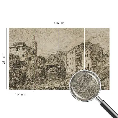 Papier peint photo imprimé sur tissu non tissé Panorama de la ville