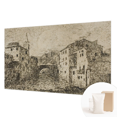Papier peint photo intissé avec un panorama de la ville