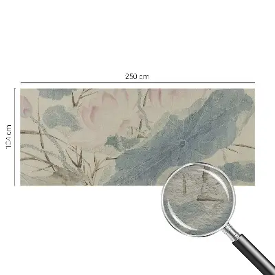 Papier peint photographique sur tissu non tissé feuilles de lotus