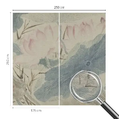 Papier peint photographique sur tissu non tissé feuilles de lotus