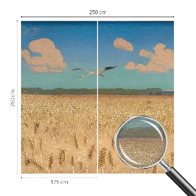Tapisserie murale avec un motif de champ de blé